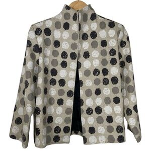 Painted Pony vintage open front jacket small polka dot patterned